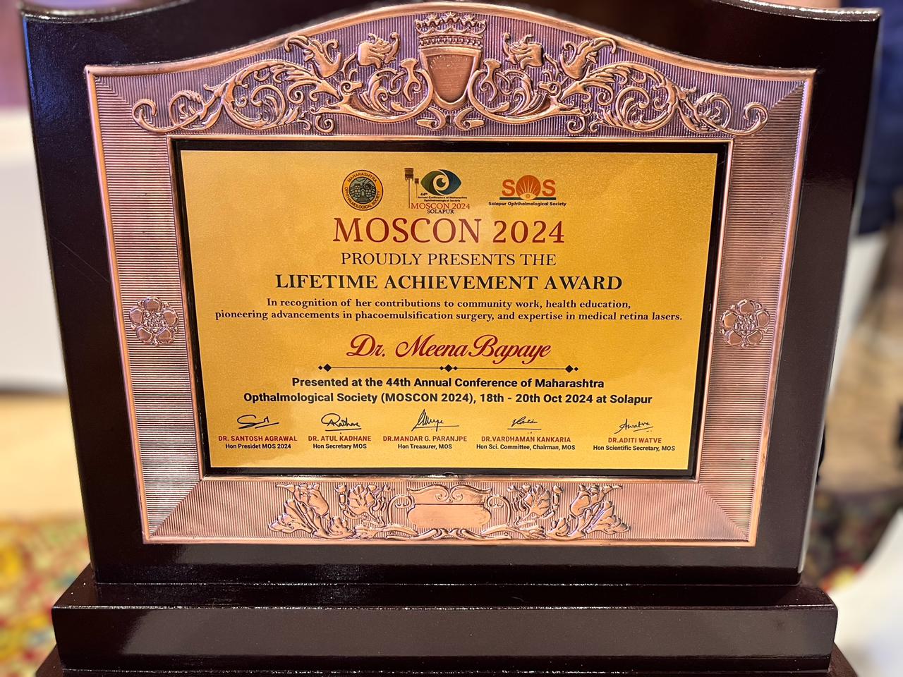 NEWS, CERTIFICATES & AWARDS — Bapaye Eye Hospital, Nashik